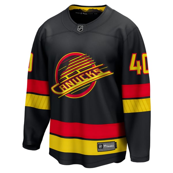 Men's Vancouver Canucks Elias Pettersson Fanatics Black  Breakaway Jersey - Image 3