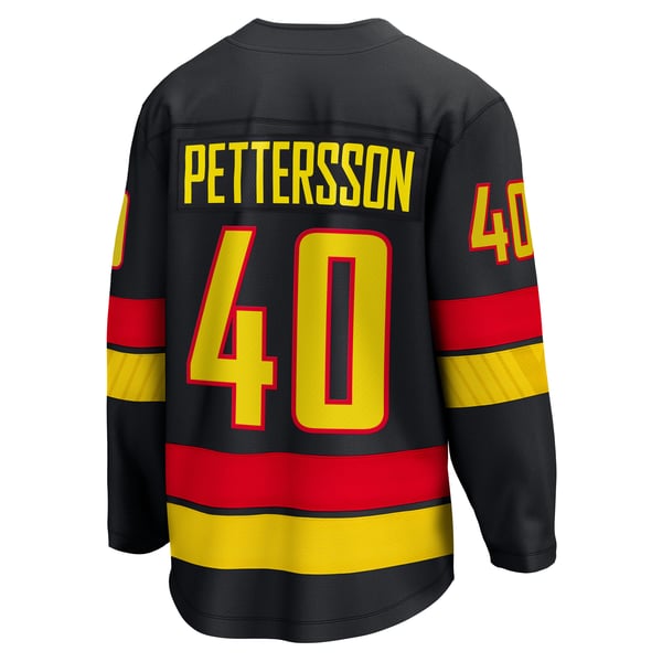 Men's Vancouver Canucks Elias Pettersson Fanatics Black  Breakaway Jersey - Image 4