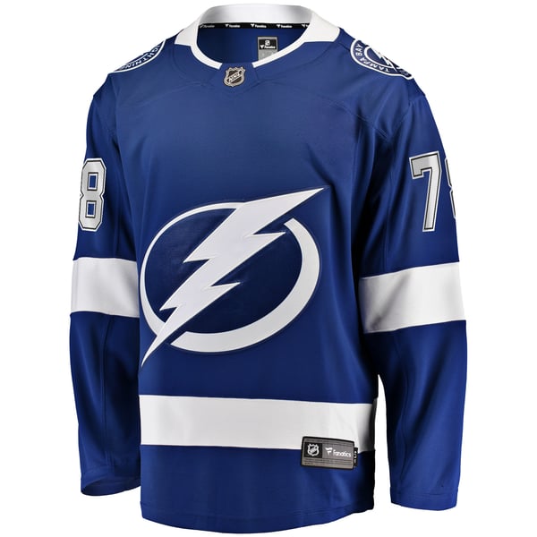 Men's Tampa Bay Lightning Emil Lilleberg Fanatics Blue Home Premier Breakaway Player Jersey - Image 3