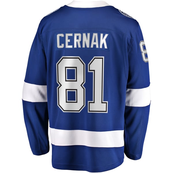 Men's Tampa Bay Lightning Erik Cernak Fanatics Blue Home Breakaway Player Jersey - Image 4