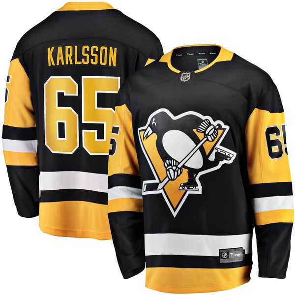 Men's Pittsburgh Penguins Erik Karlsson Fanatics Black Home Breakaway Jersey - Image 2