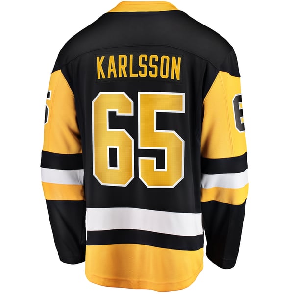 Men's Pittsburgh Penguins Erik Karlsson Fanatics Black Home Breakaway Jersey - Image 4