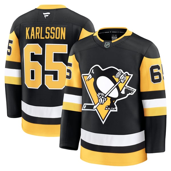 Men's Pittsburgh Penguins Erik Karlsson Fanatics Black Home Premium Jersey - Image 1