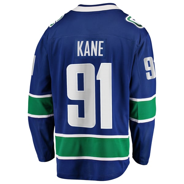 Men's Vancouver Canucks Evander Kane Fanatics Blue Home Breakaway Jersey - Image 4