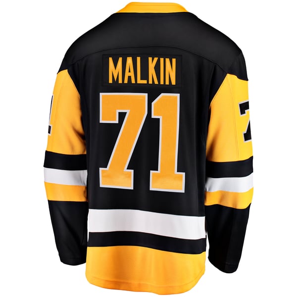Men's Pittsburgh Penguins Evgeni Malkin Fanatics Black Home Breakaway Jersey - Image 4