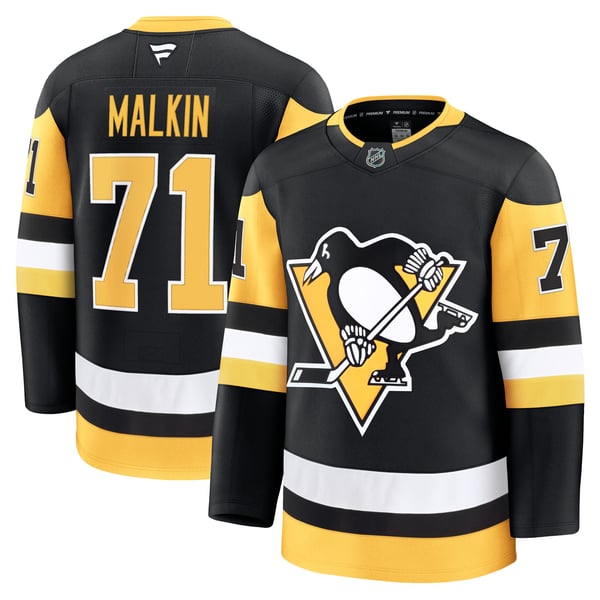 Men's Pittsburgh Penguins Evgeni Malkin Fanatics Black Home Premium Jersey - Image 2