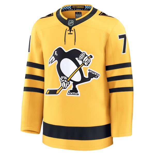 Men's Pittsburgh Penguins Evgeni Malkin Fanatics Gold Alternate Premium Player Jersey - Image 3
