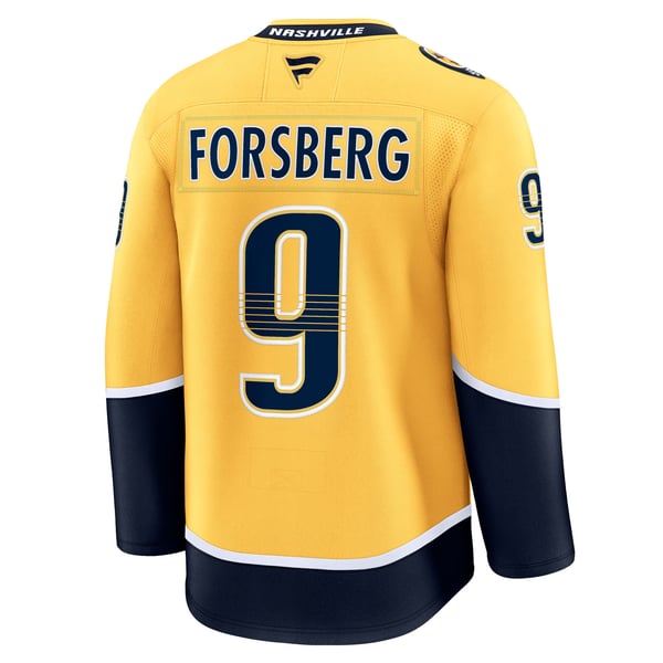 Men's Nashville Predators Filip Forsberg Fanatics Gold Home Premium Jersey - Image 4