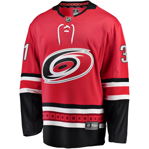Men's Carolina Hurricanes Frederik Andersen Fanatics Red Alternate Breakaway Player Jersey - Image 3