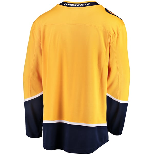 Men's Nashville Predators Fanatics Gold Breakaway Home Jersey - Image 4