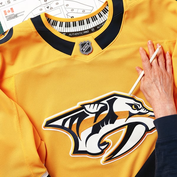 Men's Nashville Predators Fanatics Gold Home Authentic Pro Custom Jersey - Image 7