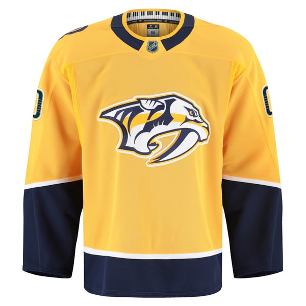 Men's Nashville Predators Fanatics Gold Home Authentic Pro Custom Jersey - Image 3