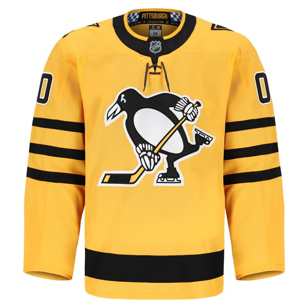 Men's Pittsburgh Penguins Fanatics Gold Alternate Authentic Pro Custom Jersey - Image 3