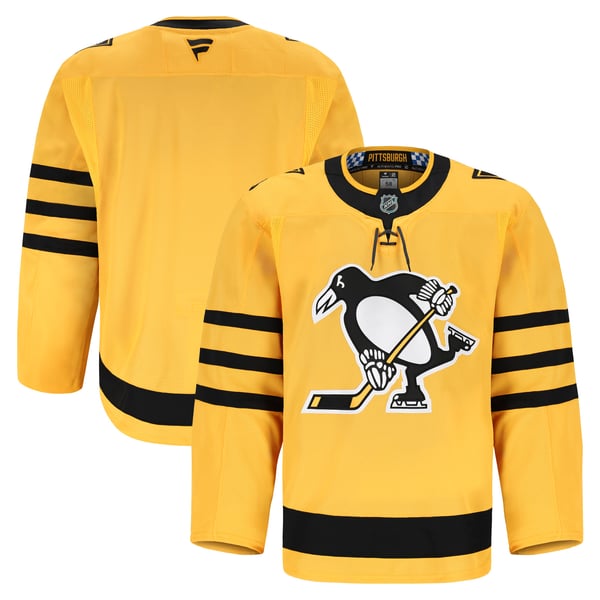 Men's Pittsburgh Penguins Fanatics Gold Alternate Authentic Pro Jersey - Image 2