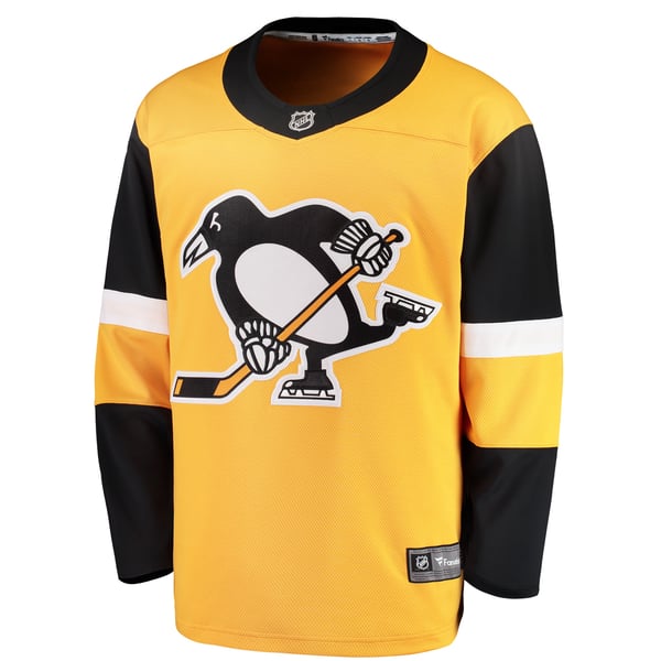 Men's Pittsburgh Penguins Fanatics Gold Alternate Breakaway Jersey - Image 3