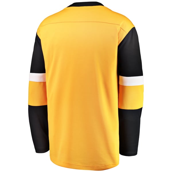 Men's Pittsburgh Penguins Fanatics Gold Alternate Breakaway Jersey - Image 4