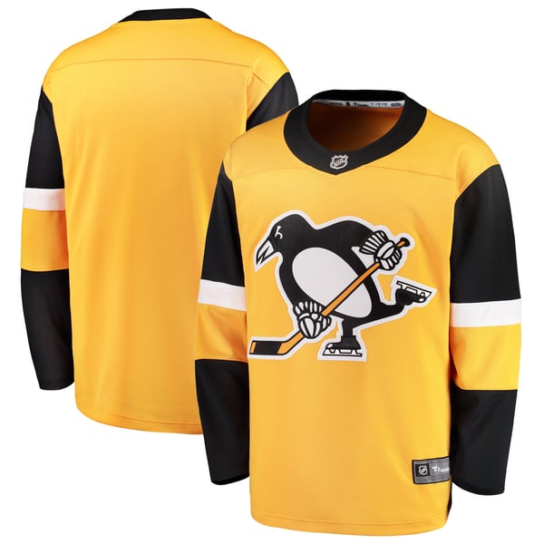 Men's Pittsburgh Penguins Fanatics Gold Alternate Breakaway Jersey - Image 1
