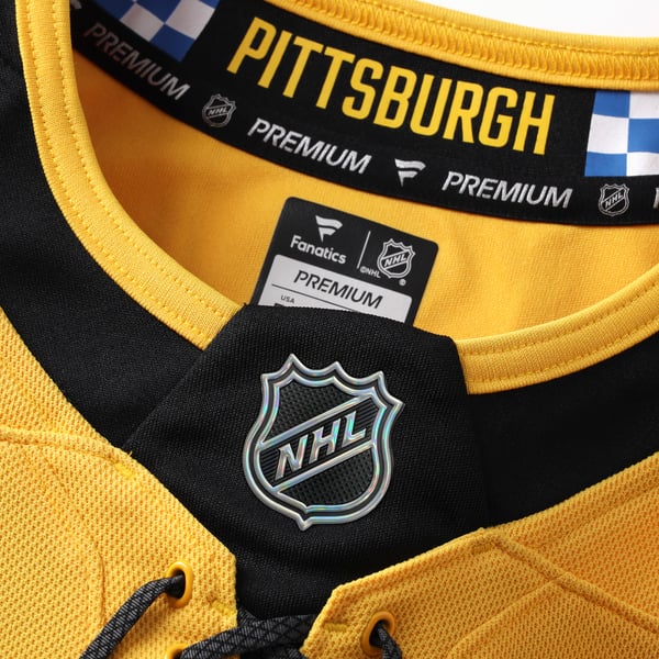 Men's Pittsburgh Penguins Fanatics Gold Alternate Premium Custom Jersey - Image 5