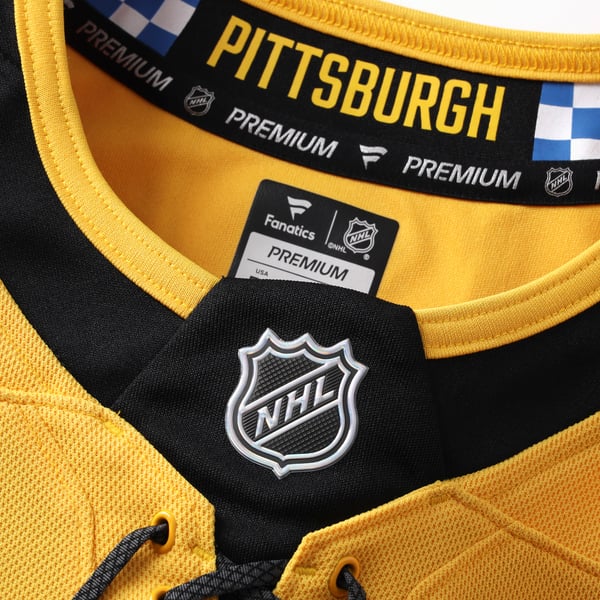 Men's Pittsburgh Penguins Fanatics Gold Alternate Premium Jersey - Image 5