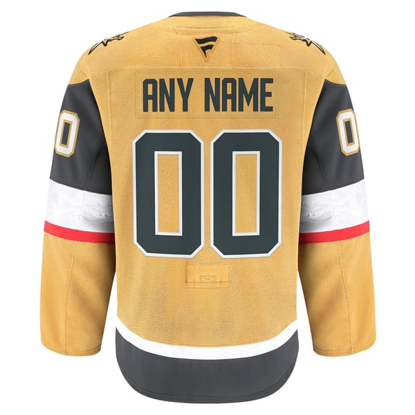 Men's Vegas Golden Knights Fanatics Gold Home Authentic Pro Custom Jersey - Image 4