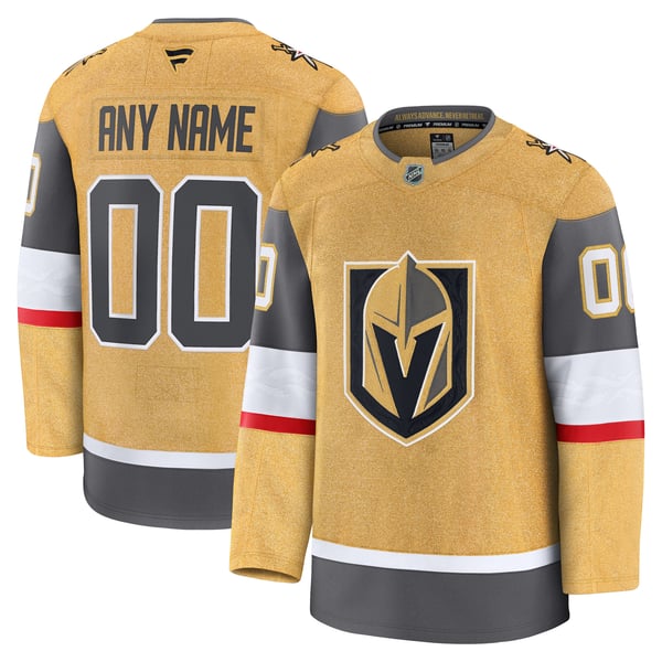 Men's Vegas Golden Knights Fanatics Gold Home Premium Custom Jersey - Image 1