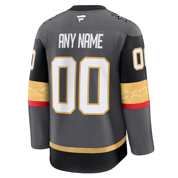 Men's Vegas Golden Knights Fanatics Gray Alternate Premium Custom Jersey - Image 4