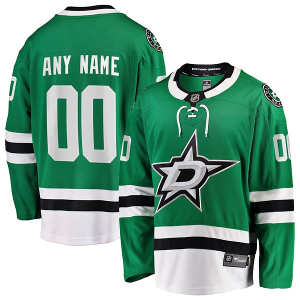 Men's Dallas Stars Fanatics Green Home Breakaway Custom Jersey - Image 1