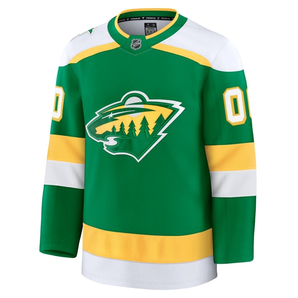 Men's Minnesota Wild Fanatics Green Alternate Premium Custom Jersey - Image 3