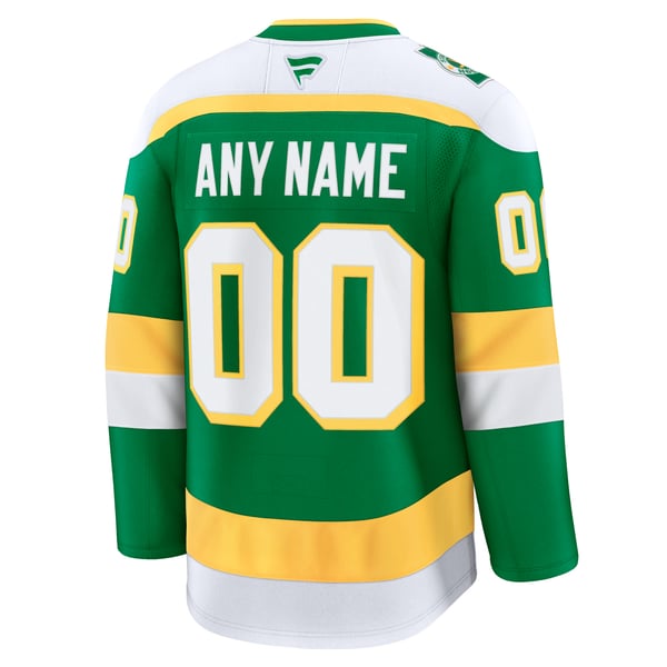 Men's Minnesota Wild Fanatics Green Alternate Premium Custom Jersey - Image 4