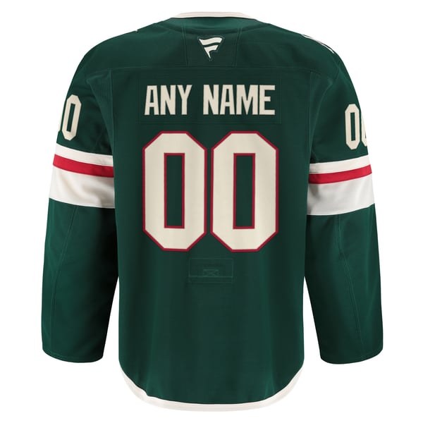 Men's Minnesota Wild Fanatics Green Home Authentic Pro Custom Jersey - Image 4