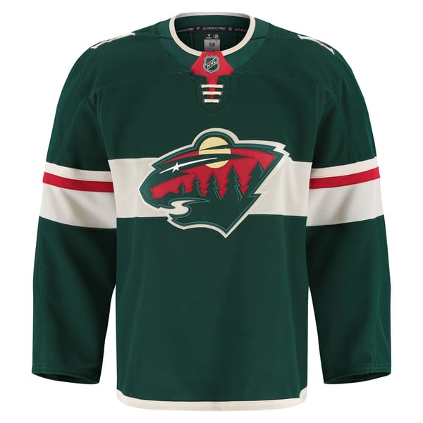 Men's Minnesota Wild Fanatics Green Home Authentic Pro Jersey - Image 3