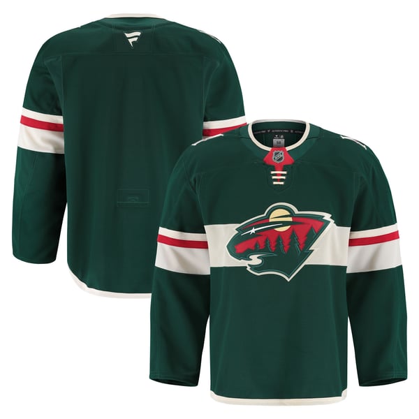 Men's Minnesota Wild Fanatics Green Home Authentic Pro Jersey - Image 1