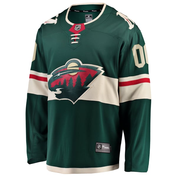 Men's Minnesota Wild Fanatics Green Home Breakaway Custom Jersey - Image 3