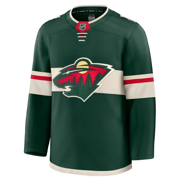 Men's Minnesota Wild Fanatics Green Home Premium Jersey - Image 3