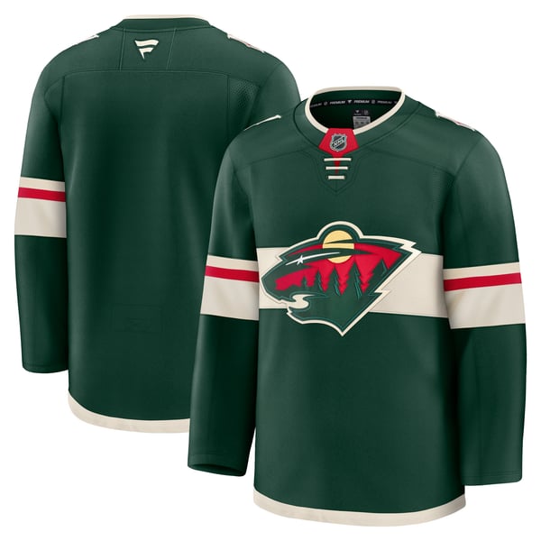 Men's Minnesota Wild Fanatics Green Home Premium Jersey - Image 1
