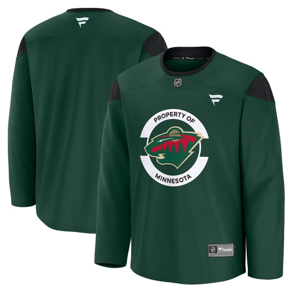 Men's Minnesota Wild Fanatics Green Practice Jersey - Image 2