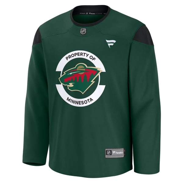 Men's Minnesota Wild Fanatics Green Practice Jersey - Image 3