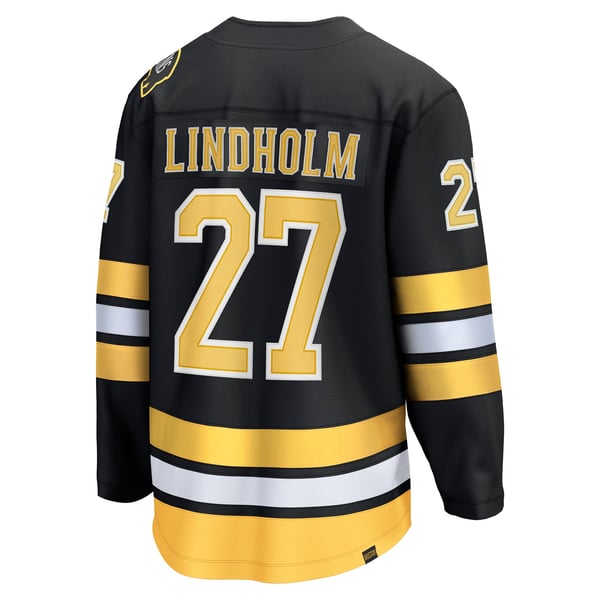 Men's Boston Bruins Hampus Lindholm Fanatics Black Home Breakaway Player Jersey
