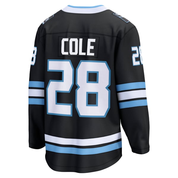 Men's Utah Mammoth Ian Cole Fanatics Black Home Breakaway Player Jersey - Image 4