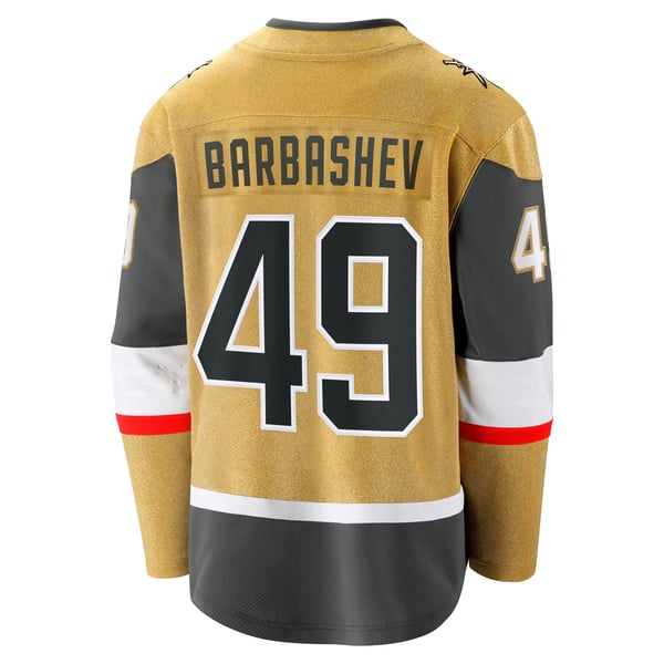 Men's Vegas Golden Knights Ivan Barbashev Fanatics Gold Home Breakaway Jersey - Image 4