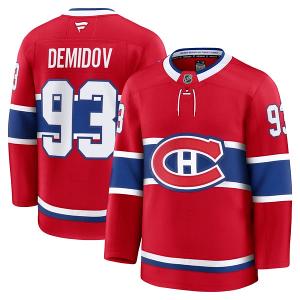 Men's Montreal Canadiens Ivan Demidov Fanatics Red Home Premium Jersey - Image 2