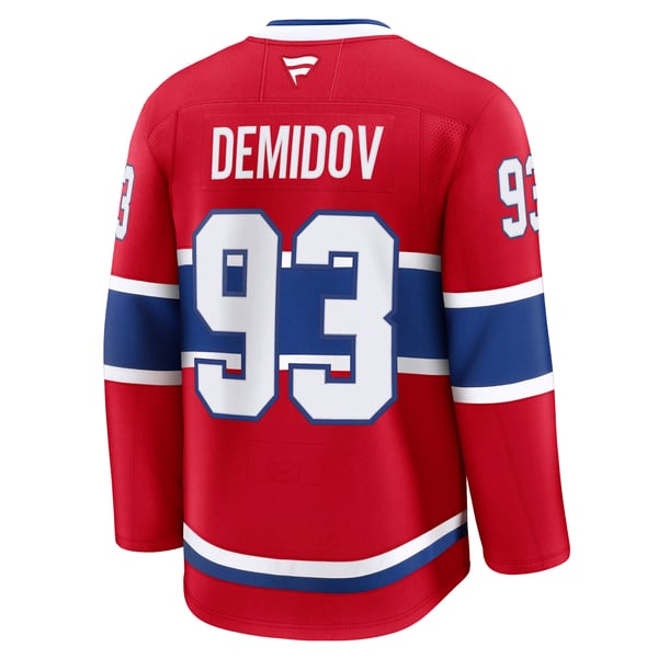 Men's Montreal Canadiens Ivan Demidov Fanatics Red Home Premium Jersey - Image 4