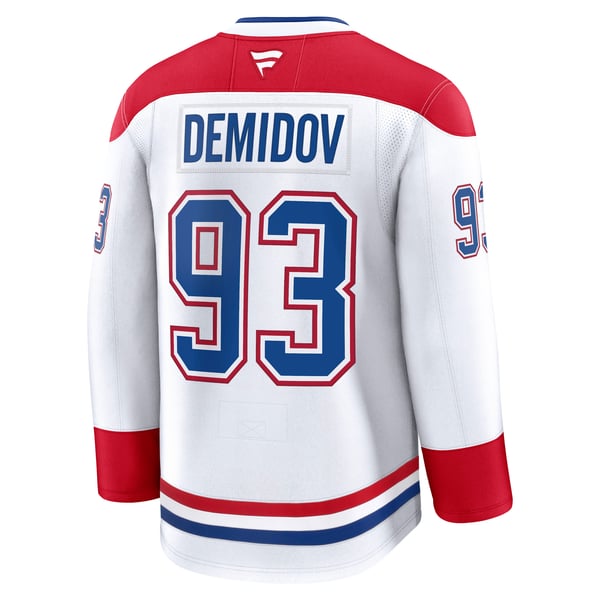 Men's Montreal Canadiens Ivan Demidov Fanatics White Away Premium Jersey - Image 4