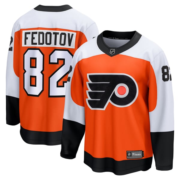 Men's Philadelphia Flyers Ivan Fedotov Fanatics Orange Home Premier Breakaway Player Jersey - Image 2