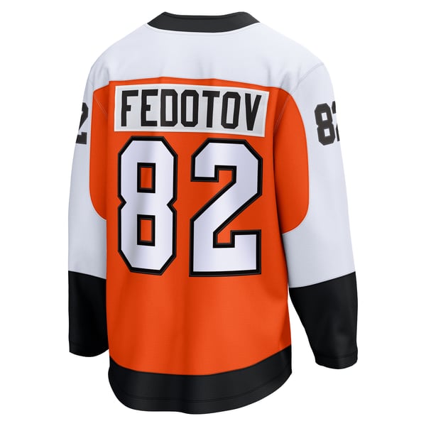 Men's Philadelphia Flyers Ivan Fedotov Fanatics Orange Home Premier Breakaway Player Jersey - Image 4