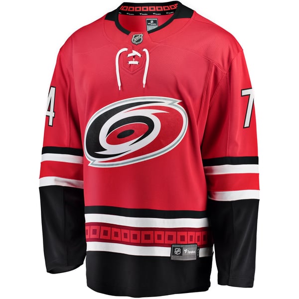 Men's Carolina Hurricanes Jaccob Slavin Fanatics Red Alternate Breakaway Player Jersey - Image 3