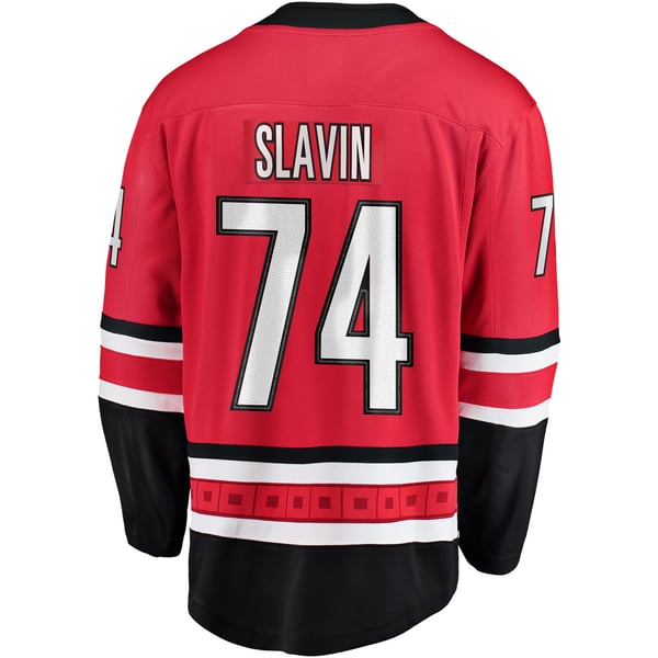 Men's Carolina Hurricanes Jaccob Slavin Fanatics Red Alternate Breakaway Player Jersey - Image 4