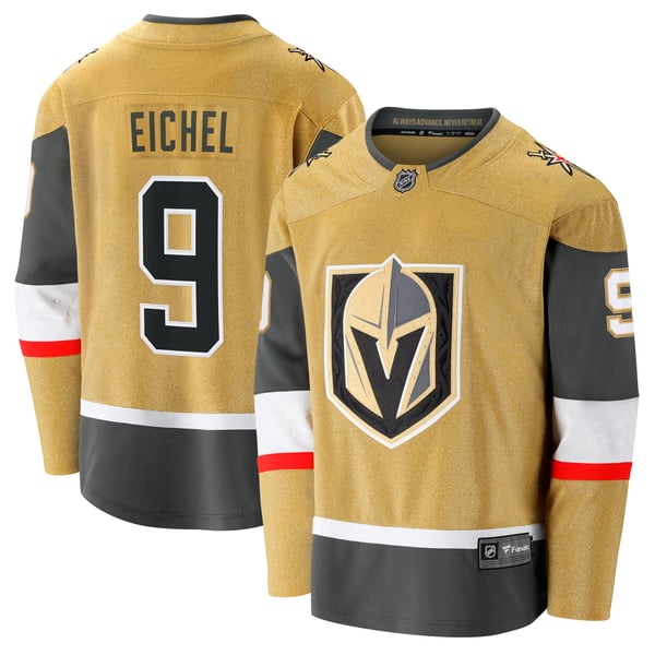 Men's Vegas Golden Knights Jack Eichel Fanatics Gold Home Breakaway Jersey - Image 1
