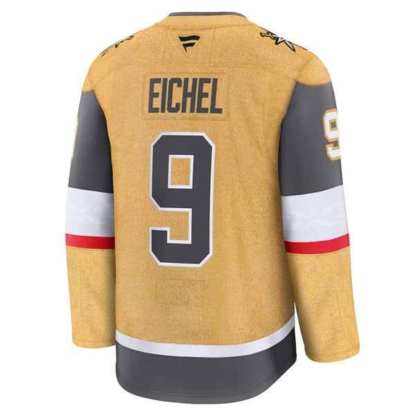 Men's Vegas Golden Knights Jack Eichel Fanatics Gold Home Premium Jersey - Image 4