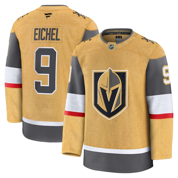 Men's Vegas Golden Knights Jack Eichel Fanatics Gold Home Premium Jersey - Image 1